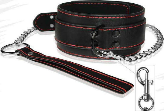 Lovetoy Collar & Leash Bondage Collar in Black Color