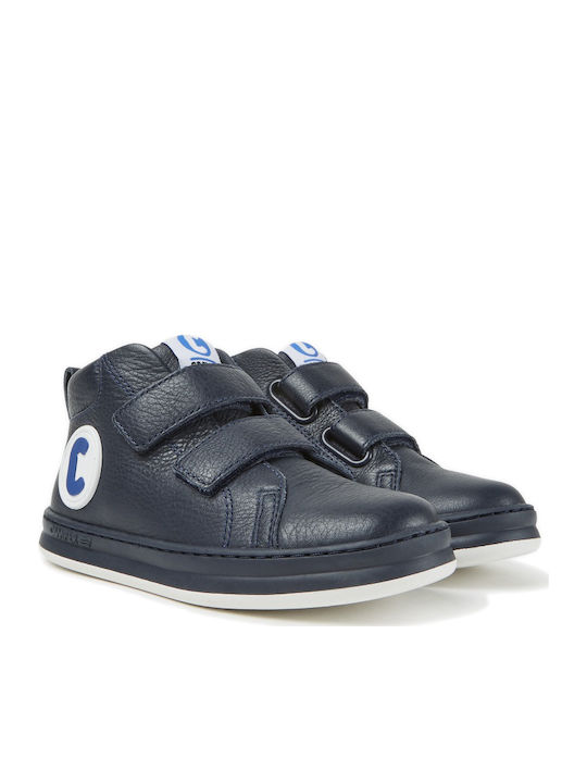 Runner Four Παιδικά Sneakers High Ανατομικά με Σκρατς Navy Μπλε