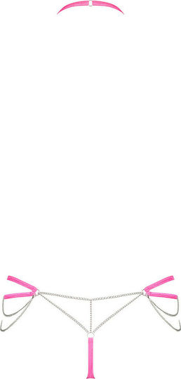 Obsessive Chainty Set Секси Комплект Бельо Pink 156962