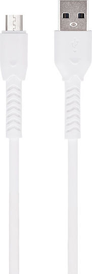 Maxlife MXU-04 Braided USB 2.0 spre micro USB Cablu Alb 1m 1buc