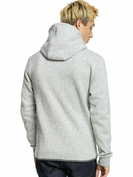 Quiksilver Men's Sweatshirt Jacket with Hood and Pockets Light Grey Heather