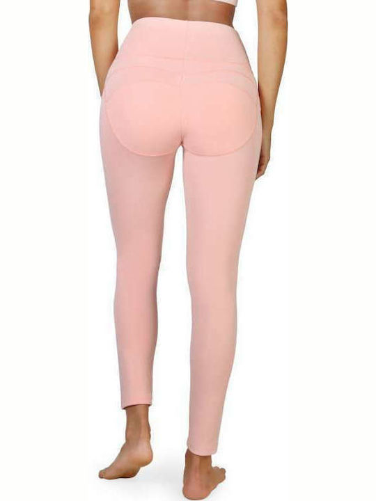 Bodyboo BB24004 Ausbildung Frauen Lang Leggings Hochgeschnitten Rosa