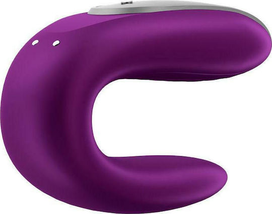 Satisfyer Double Fun Δονητής για Ζευγάρια με Απομακρυσμένο Έλεγχο Μωβ