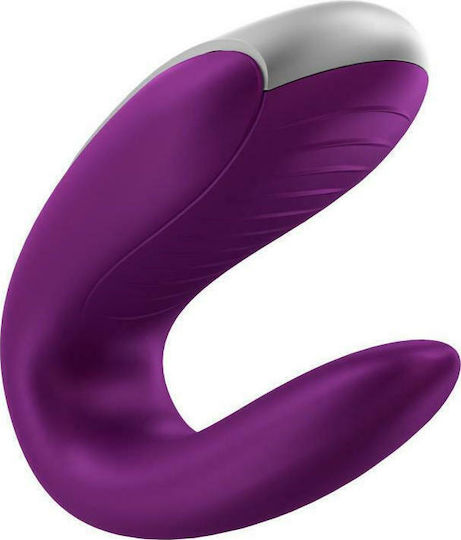 Satisfyer Double Fun Δονητής για Ζευγάρια με Απομακρυσμένο Έλεγχο Μωβ