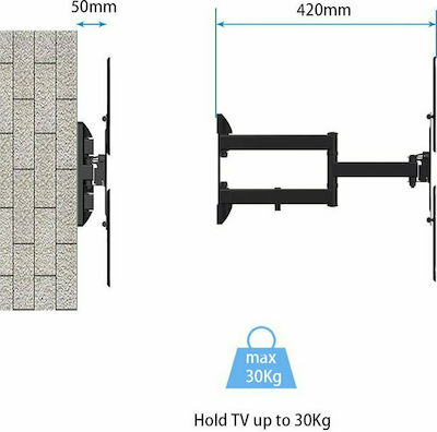 Opticum AX-400 Max Wandhalterung für Fernseher mit Arm bis 56" und 35kg