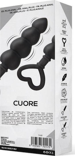 Tardenoche Cuore Anal Plug Silicone Dop Anal Black