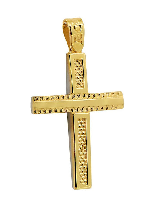 Fa Cad'oro Men's White Gold Cross 14K with Chain