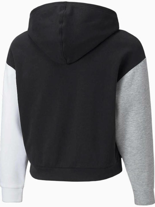 Puma Kids Sweatshirt with Hood Black Modern Sports