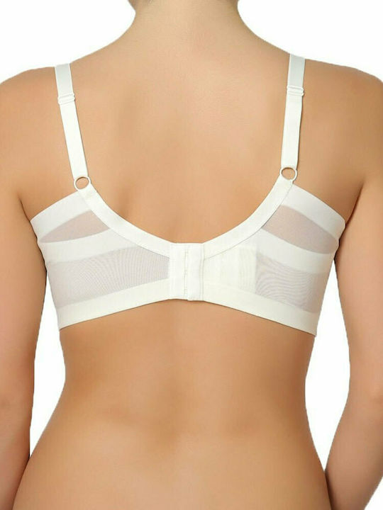 Minimizer Bra with Wide Side Hook and Banella in White Color