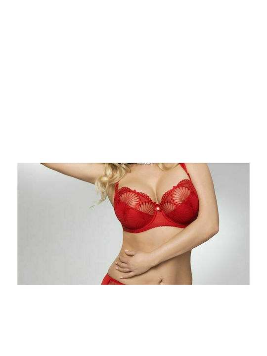 Selena Soft cup F bra for large breasts in fine lace