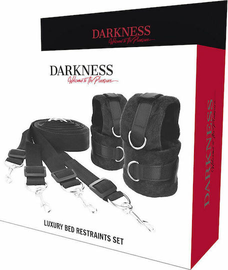Darkness Interlace Over & Under Bed Restraint Set Σετ για Δέσιμο στο Κρεβάτι σε Μαύρο Χρώμα