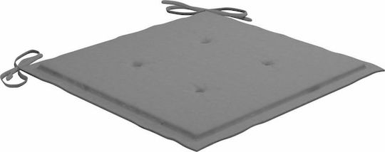 Scaun de exterior Lemn Patină gri / Pernă gri cu pernă 2buc 54x57x91cm