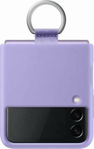 Samsung Silikon Umschlag Rückseite mit Ring für Galaxy Z Flip3 5G Lavender