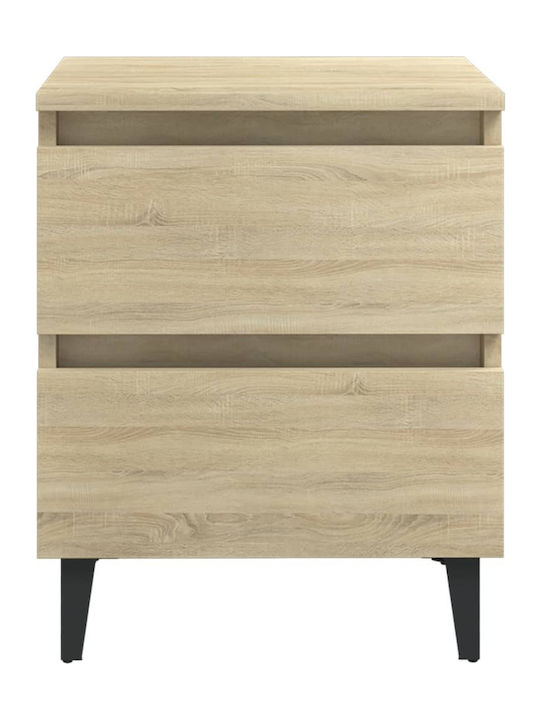 Wooden Bedside Tables 2pcs Sonoma Δρυς 40x35x50cm