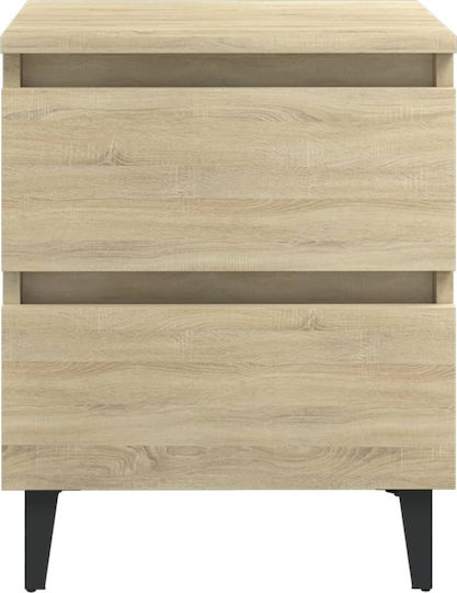 Комоди Дървени Дъб Сонома 2бр 40x35x50см
