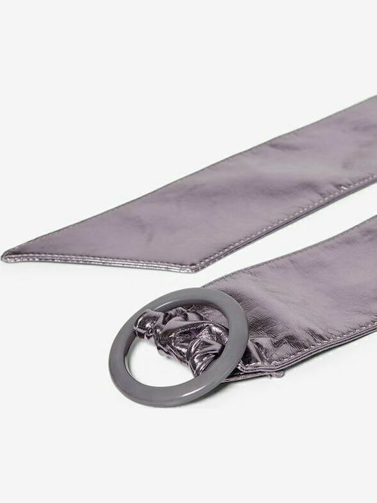 Wide Women's Belt Silver