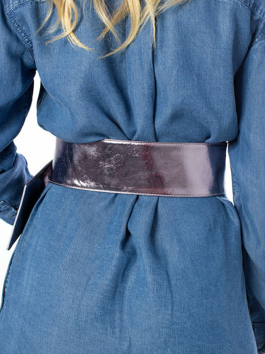 Wide Women's Belt Silver
