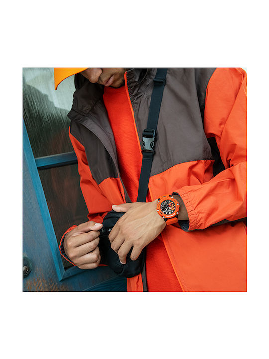 Casio G-Shock Analog/Digital Watch Battery with Orange Rubber Strap