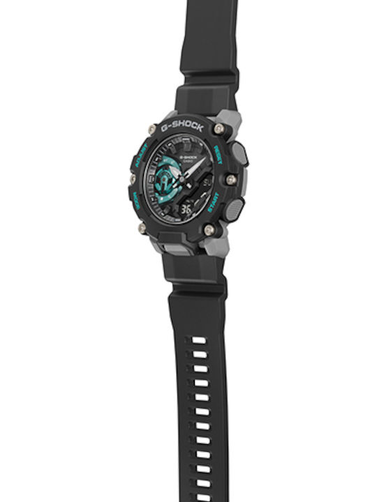 Casio G-Shock Аналогов/Дигитален Мъжки Часовник 47мм На Батерия С Черен Каучуков Лук с