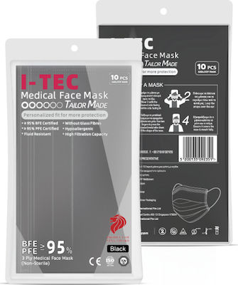 i-tec I-Tec Disposable Surgical Mask Black 10pcs