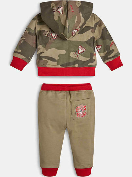 Guess Kids Sweatpants Set Khaki 2pcs