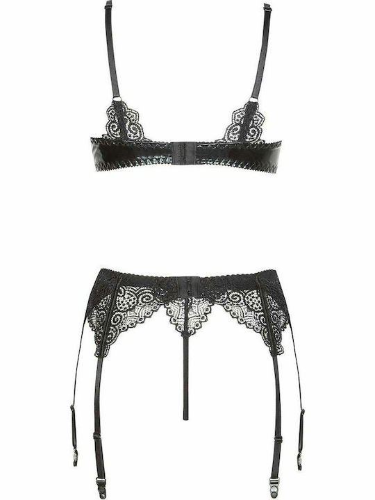 Beauty Night Dantelat Set de Lenjerie Sutien cu Șir de caractere Negru / Negru Marilyn Set
