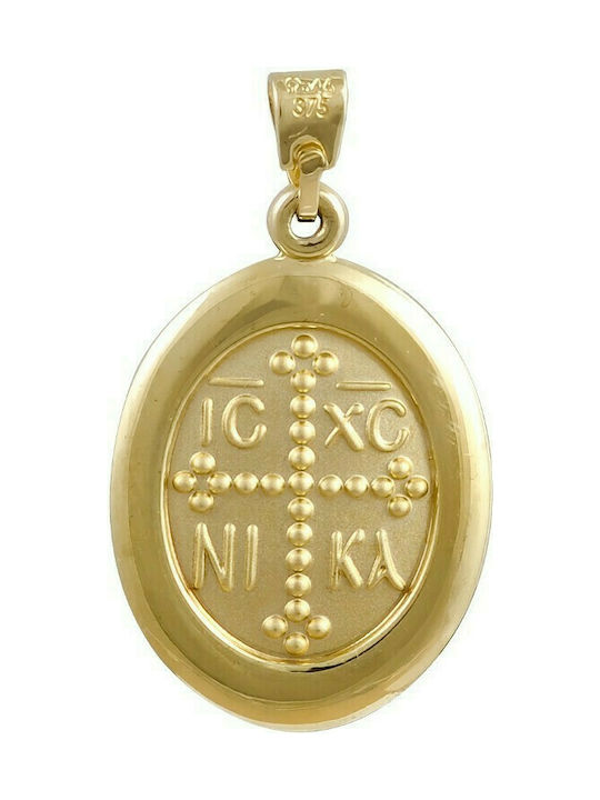 Pendant Kids Talisman Double Sided Constantine from Gold 9K PD11001