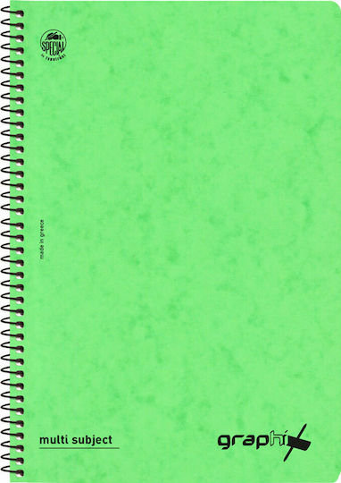 Typotrust Spiral Notebooks Ruled A4 60 Sheets 2 Subjects Graphix 4542-18 12pcs (Μiscellaneous colours)