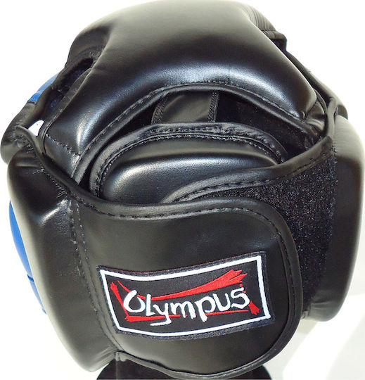 Olympus Sport Κάσκα Πυγμαχίας Ενηλίκων Κλείστού Τύπου από Συνθετικό Δέρμα Μπλε