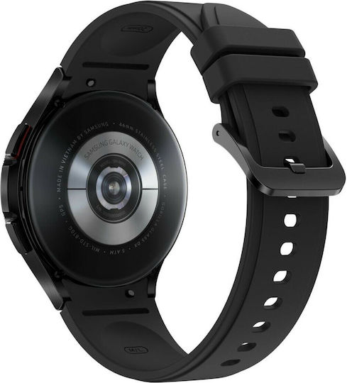 Samsung Galaxy Watch4 Classic Bluetooth Stainless Steel 46mm Αδιάβροχο με Παλμογράφο (Black)