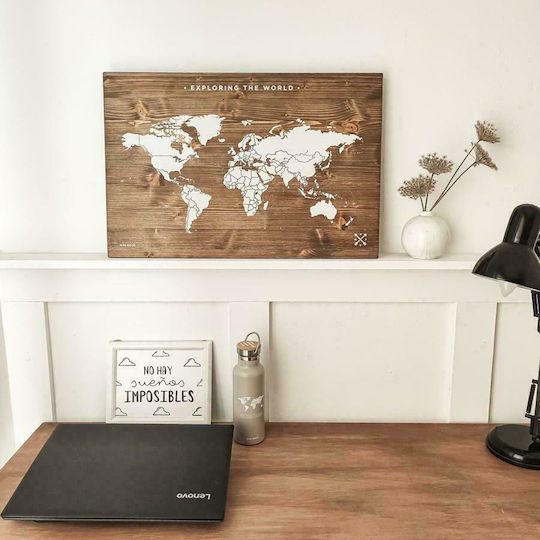 Miss Wood Световна Карта Рамка Дърво 60x40см