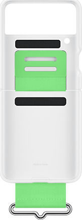 Samsung Silicone Cover with Strap Задна корица Силикон Бял (Galaxy Z Flip3 5G)