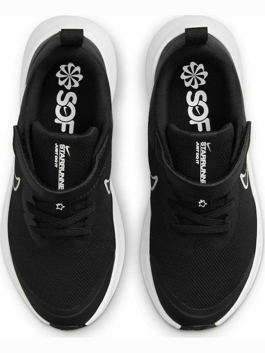 Star Runner Star Runner 3 Kids Sports Shoes Running with Hoop & Loop Closure Black / White