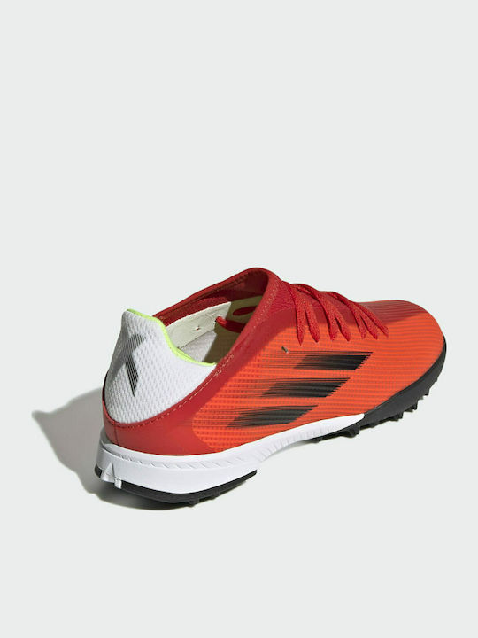 X Speedflow.3 TF Kinder Fußballschuhe und Stollenschuhe mit Rasen Rot / Core Schwarz / Solar Rot