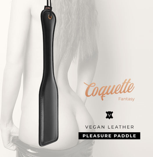 Coquette Vegan Leather Pleasure Paddle Падъл в Черен Цвят