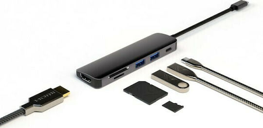 4Smarts USB-C Docking Station mit HDMI 4K PD Gray (582-SMR-468782)