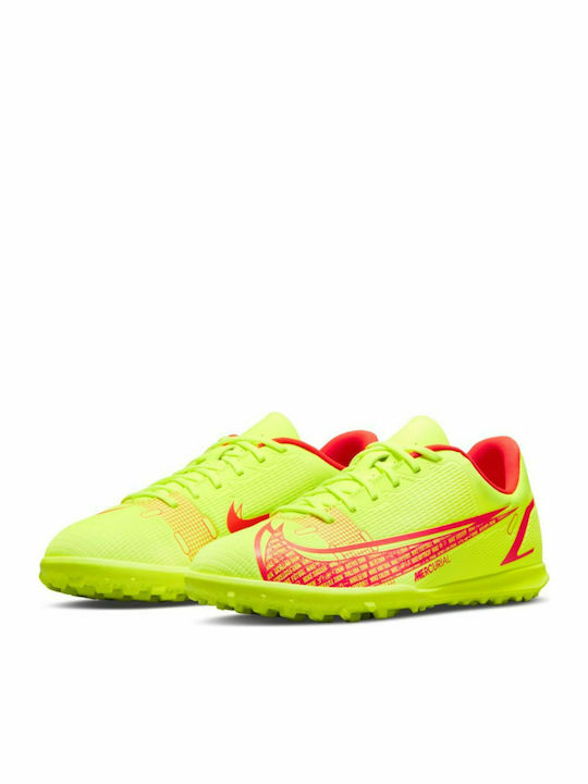 Mercurial Vapor 14 Club TF Kids Soccer Cleats and Shoes Turf Yellow