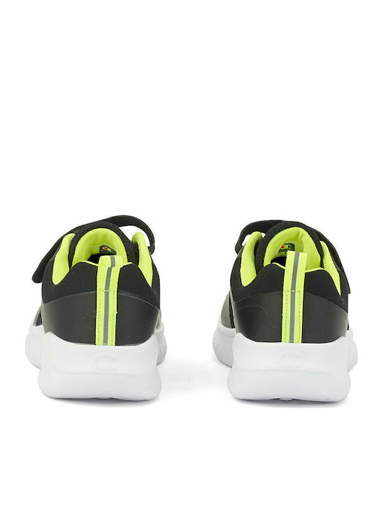 Softy Kids Sports Shoes Running with Hoop & Loop Closure Black
