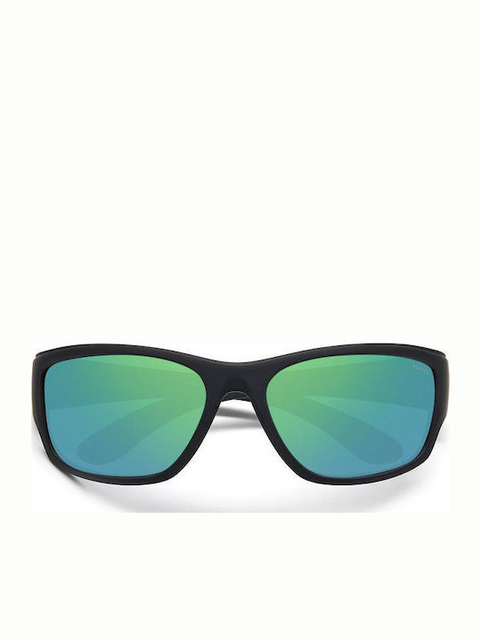 Polaroid Men's Sunglasses with Black Horn-Rimmed Frame and Polarized Mirror Lens PLD7005/S 3OL5Z