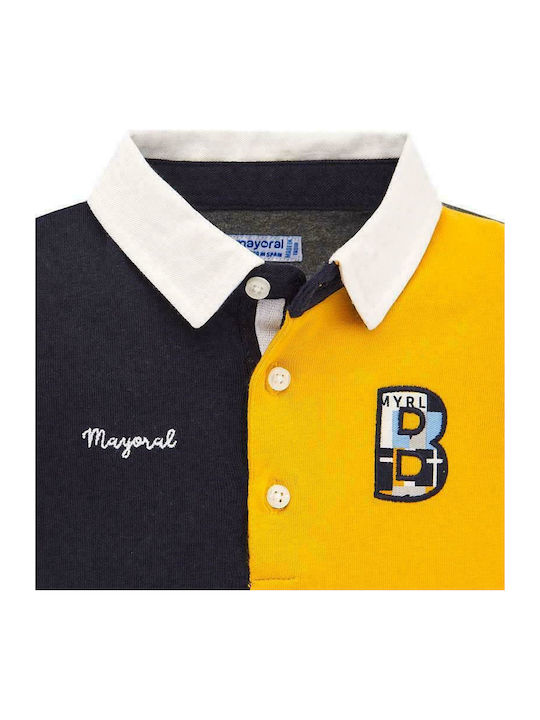 Mayoral Kids Polo Long Sleeve Yellow