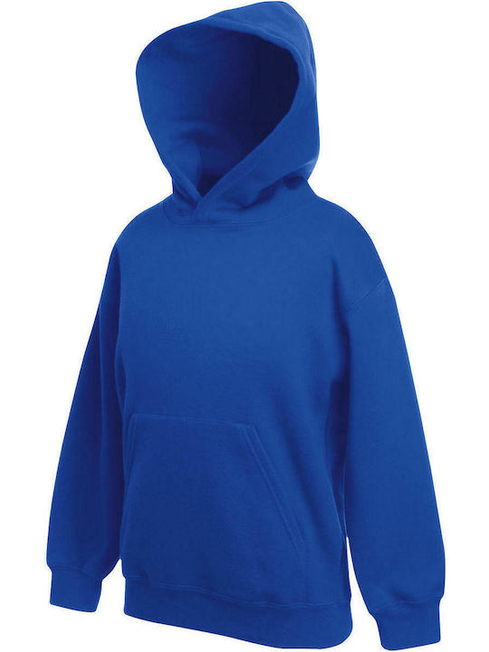 Fruit of the Loom Детски Суичър с Качулка Син Kids Classic Hooded Sweat