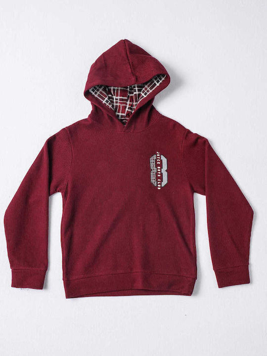 Joyce Kids Sweatshirt with Hood Burgundy