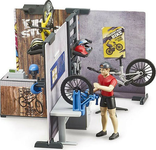 Bruder Miniature Toy Bike Shop And Service (Various Designs/Assortments of Designs) 1pc 63120