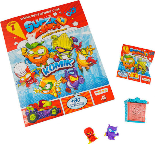 AS Миниатюрна играчка Super Zings Серия 1 Комикс SuperZings за 3+ Години