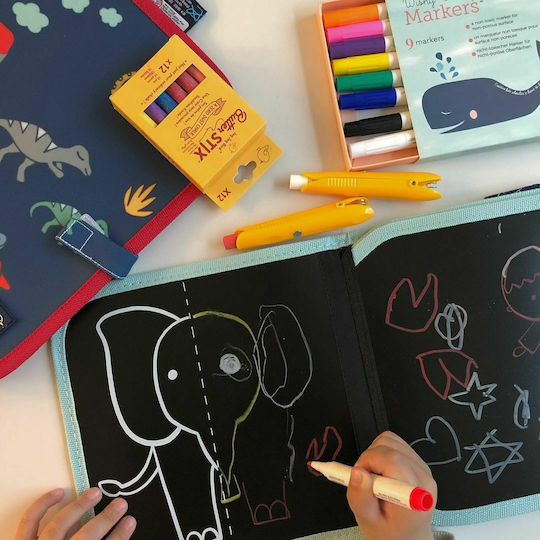 Jaq Jaq Bird Painting Chalkboard Book With Chalk Friends Camping for Children 3+ years Years