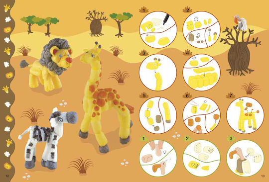 Playmais Детски Занаяти Животни за Деца 3+ години+ Години