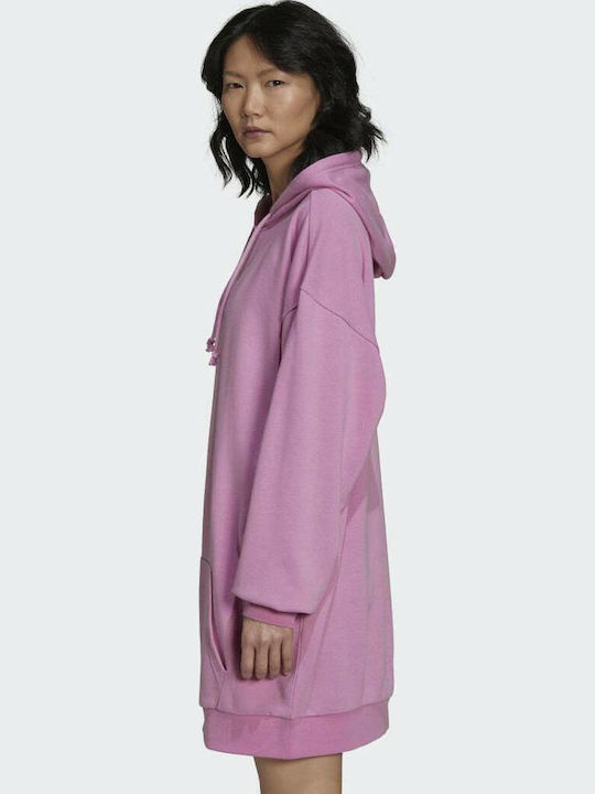 Mini Rochie Sport Mânecă Lungă Cu Glugă Bliss Orchid
