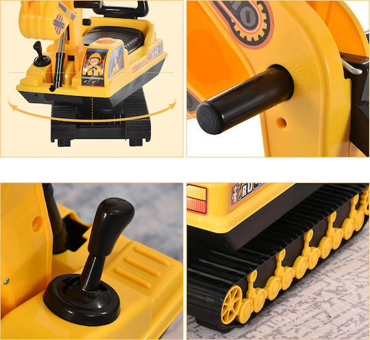 HomCom Ride On Excavator Yellow
