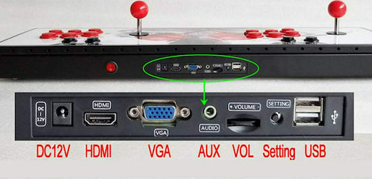 Retro YOG Double Arcade Box Ηλεκτρονική Παιδική Κονσόλα