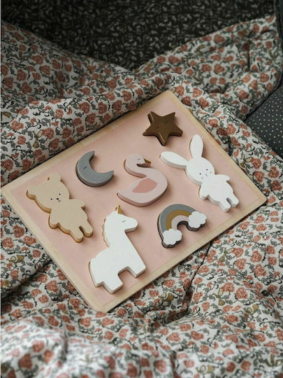 Дървено Детски Пъзел с Шипове Animals 7бр Jabadabado